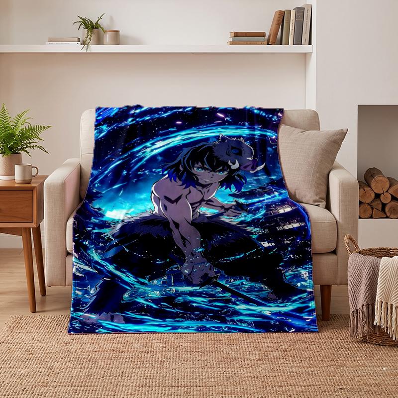 Demon Slayer Soft Warm Flannel Blankets Comfortable Blanket for Home Decoration Gifting