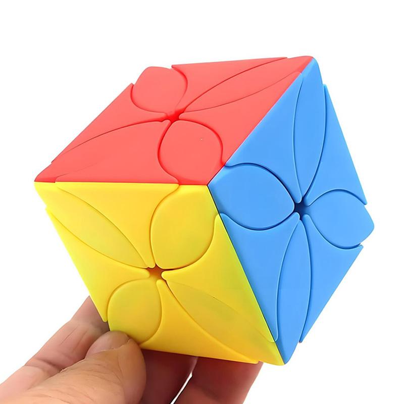 Professioneller vierblättriger Klee Speed Cube Schwierige herausfordernde Gehirnjoggel Rätsel Lernspielzeug für Kinder Schüler Erwachsene