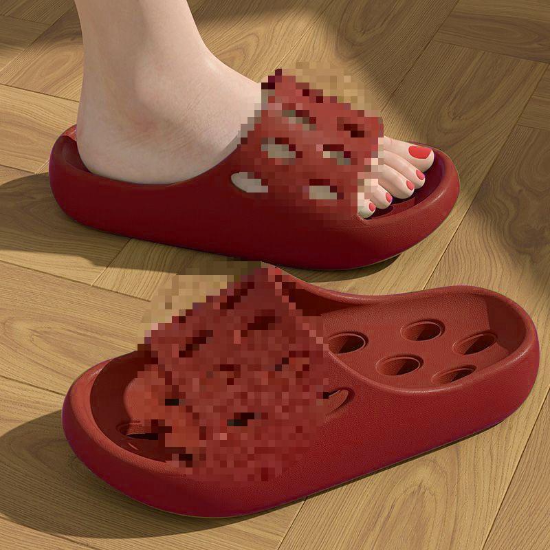 

Bathroom slippers women leaking bath hollow indoor home home home non-slip deodorant slippers men s bathroom hole shoes 36-37 yards [suitable for 35-36 feet]