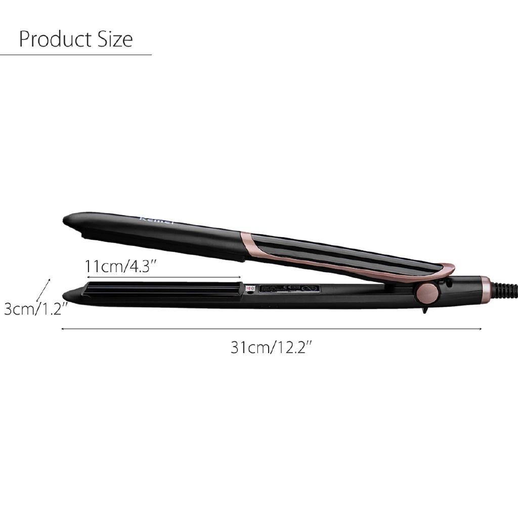 Professional Hair Straightener Curler Hair Flat Iron Negative Ion Infrared Hair Straighting Curling Corrugation 2-in-1 220V