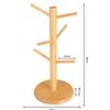 1Pc Mug Hanging Display Rack Drinkware Shelf With 6 Hooks Tree Shape Wood Coffee Tea Cup Storage Holder Stand Tumbler Holders