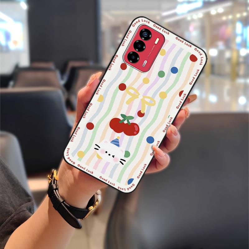 Graffiti Phone Pouch Phone Case For ZTE Blade V40 Vita/A72 Soft case Full wrap Back Cover Cute Animals Anti-knock TPU