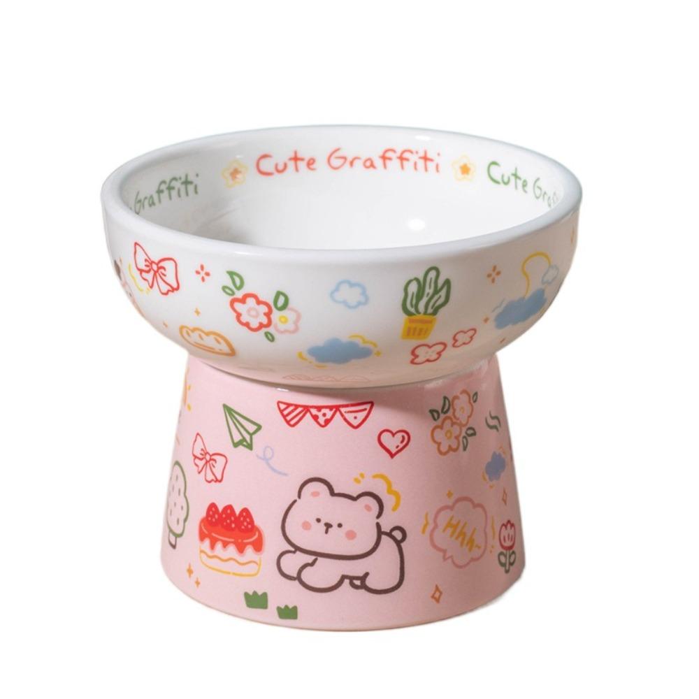 

Творческая миска для домашних животных с высокой ножкой, керамическая кормушка для собак, поилка для домашних животных, контейнер для воды Style 5