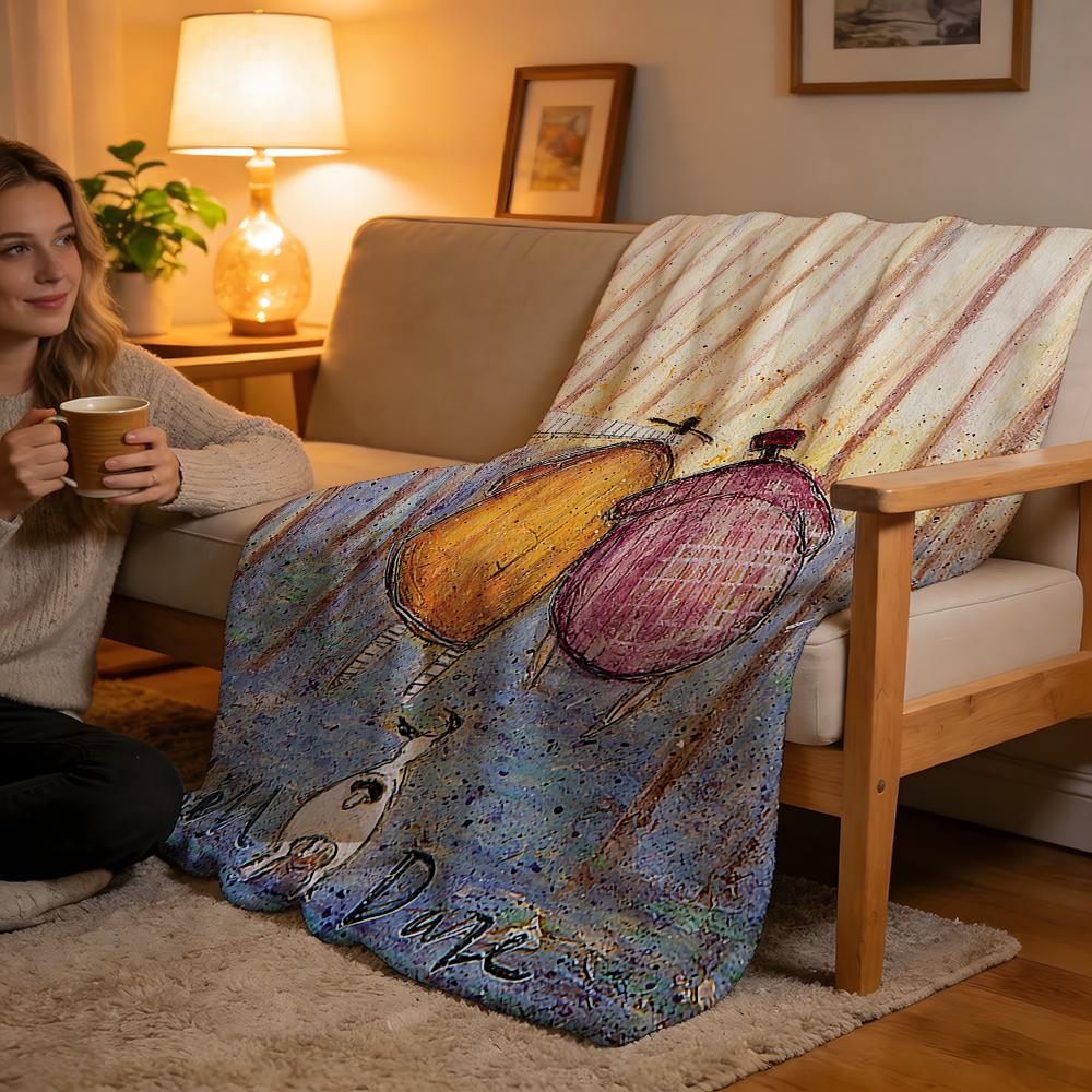 Throw High-Density Short Plush Blanket For Sofa Nap Air-Conditioned Room Soft Skin-Friendly Sam Toft Art