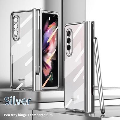 Clear Plating Folding Phone Bag Case For Samsung Galaxy Z Fold 3 4 Fold4 Fold3 5g Fold2 Fold 2 Screen Protector Film Cases