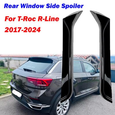 1 pár lesklý černý auto spoiler zadního okna pro VW T-ROC R R-Line A11 MK1 2017-2024