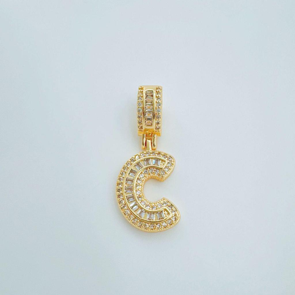 European Rock Candy Necklace: 26-Letter Pendant, Hip Hop Fashion Jewelry Accessories