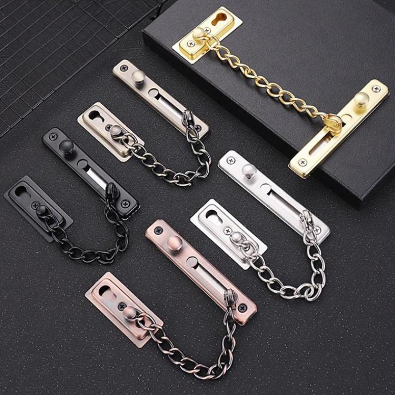 Corrosion Resistant Stainless Steel Door Security Chain Anti Theft Easy Install Latch for Home Coastal Hotel
