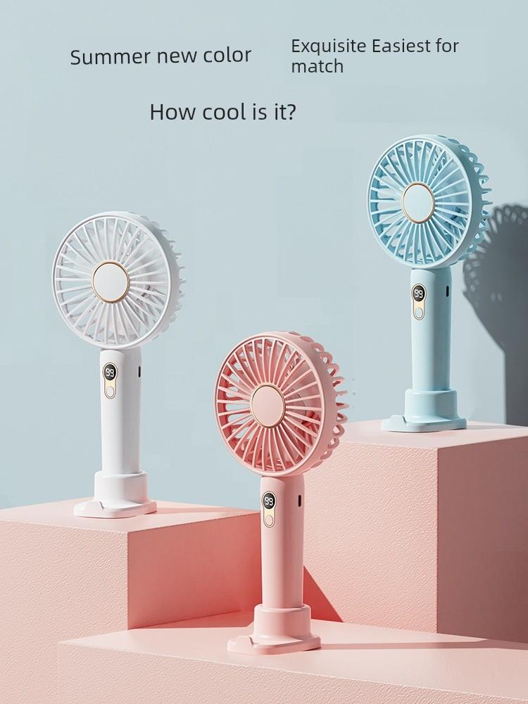 Small Handheld Fan USB Rechargeable Portable Mini Fan Office Electric Desktop Student Dormitory Electric Fan Mute