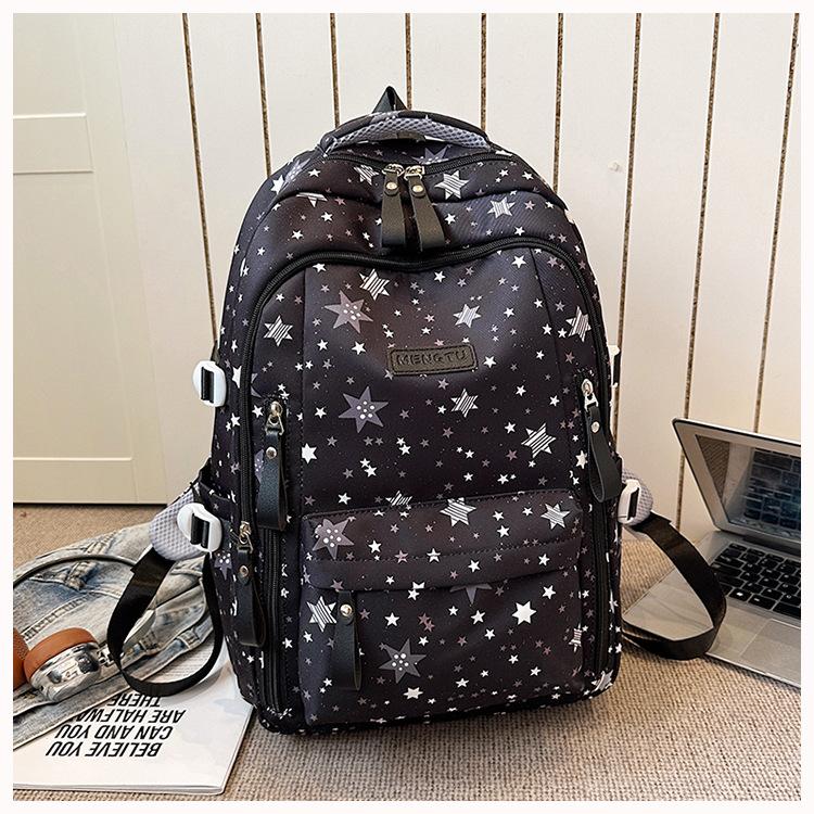 Schoolbag Korean Version of the New High-value Star Schoolbag for Girls, Junior High School, Lightweight Campus College Student Backpack, Sweet Girl