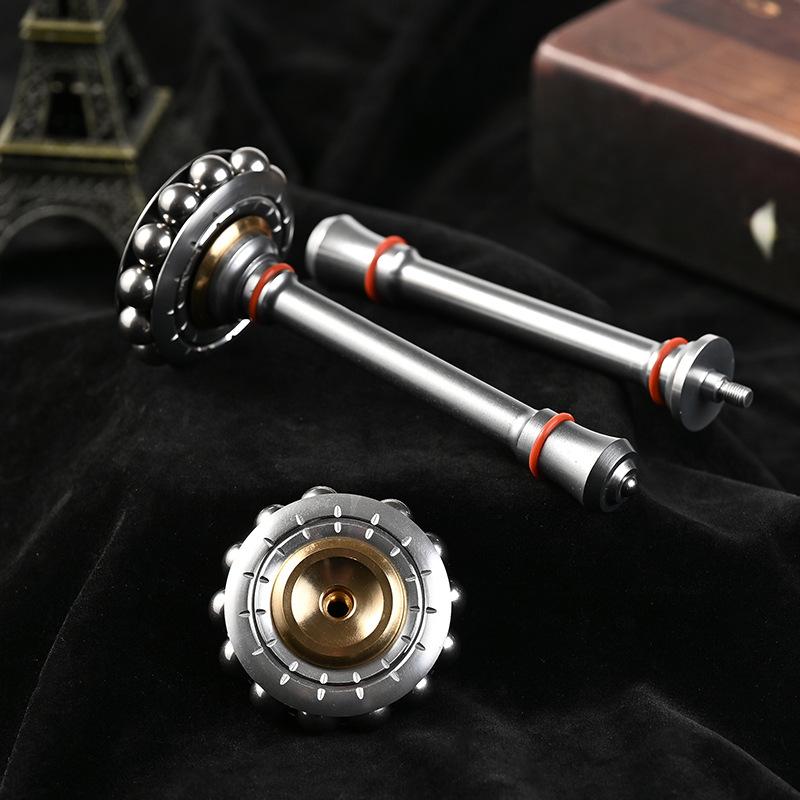 Anello Giroscopio Meccanico con Perline per Punta delle Dita EDC Giocattolo Antistress Blocco Scorrevole in Metallo per Alleviare l'Ansia e Rilassamento