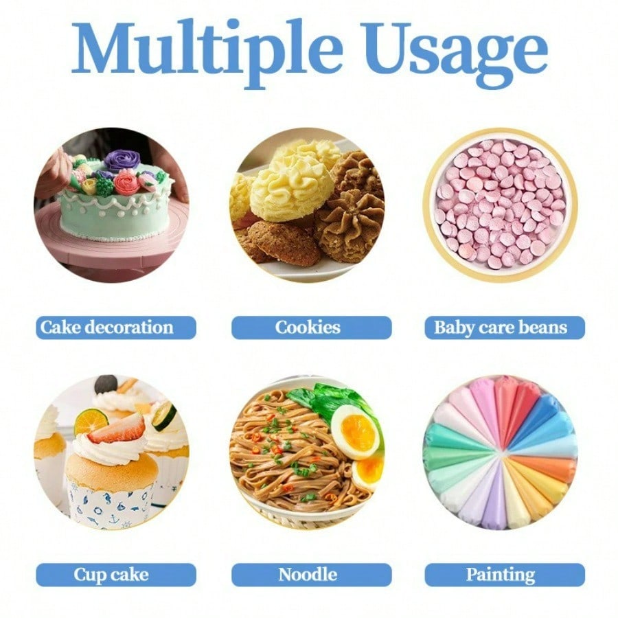 50Pcs/set Cream Bag Thickened Baking Piping Bag Disposable 16-inch Plastic Extrusion Bag