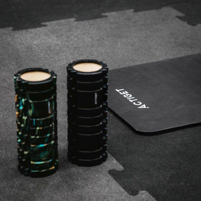 ACTIGET Yogamatte, Fitnessübung, rutschfest, 183x61x1 cm, Pilates-Matte, schwarz