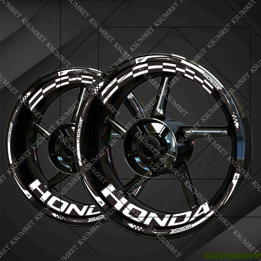 Reflective For Honda Wheel Sticker Motorycle Rim Decal Set OC3