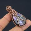 Copper Charoite Pendant Gemstone Jewelry, 999 Copper Wire Wrapped Pendant, Handmade Gift For Wife Pendant Jewelry