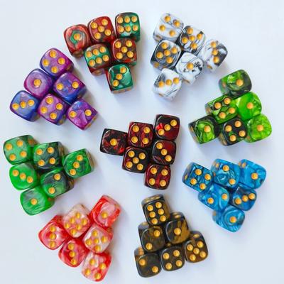 10 adet/takım 16MM Çok Renkli Nokta Zar Akrilik Dijital Zar Dnd Rpg Cthulhu Koşu Takımı Masa Oyunu Tahta Oyunu Dnd Zar Seti