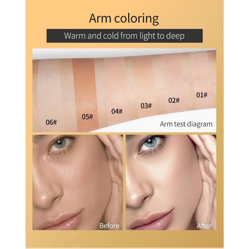 Hellokiss Light Concealer Foundation, Delicate and Docile, Naturally Brightening Sponge Head Concealer Makeup