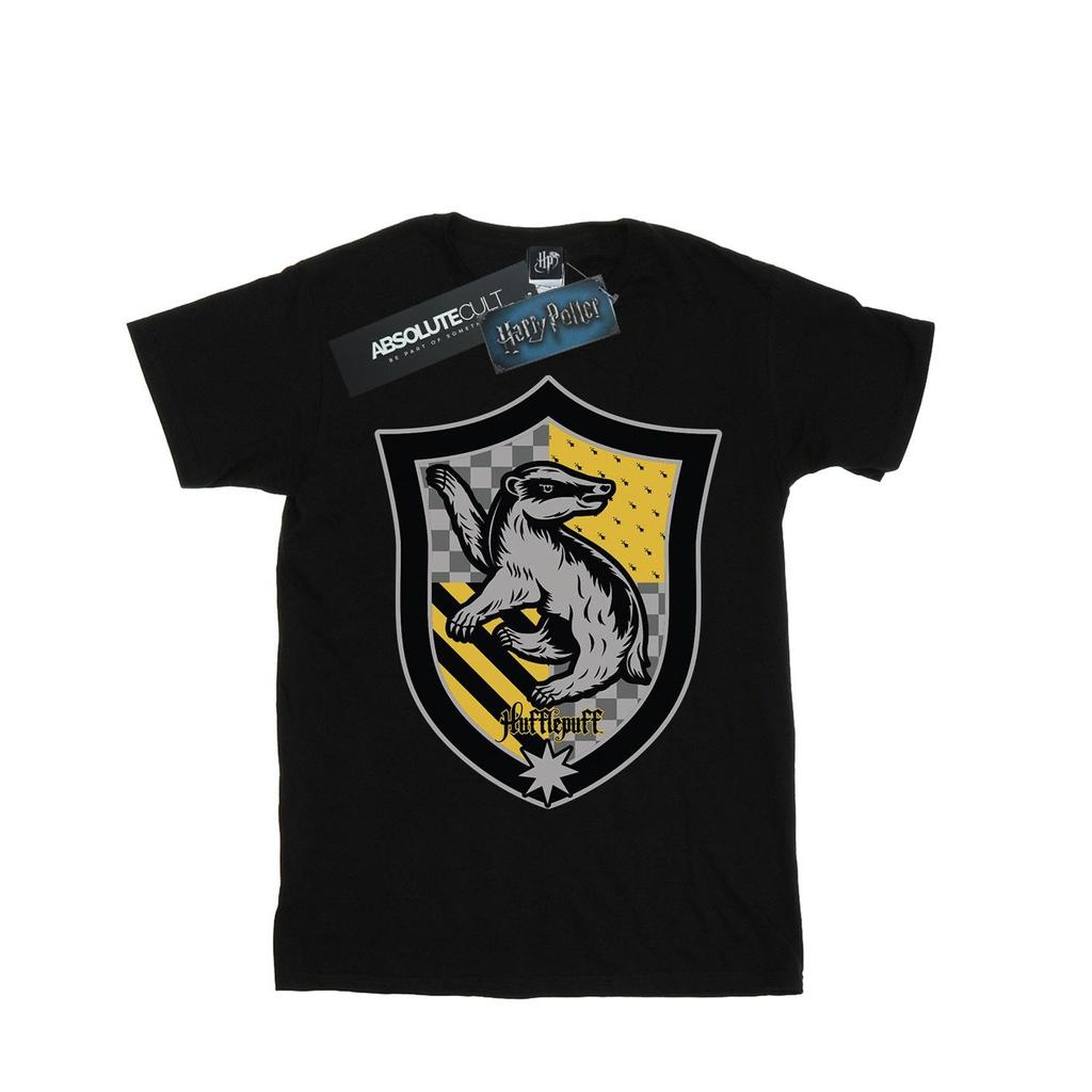 Harry Potter Boys Hufflepuff Crest Flat T-Shirt
