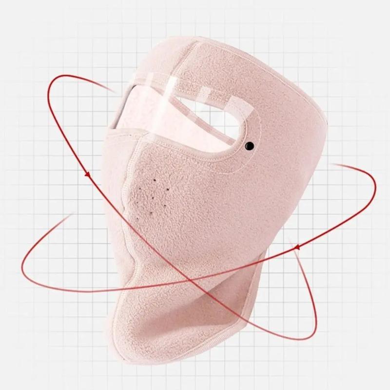 New Unisex Face Mask Windproof Antifog Cycling Cap HD Goggles Fleece Face Shield Motorcycling Winter Protection