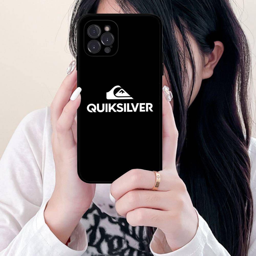 Q-QuiksilverS LOGO Phone Case For IPhone 17 16 15 14 13 12 11 Pro Max Plus Mini Soft Black Cover