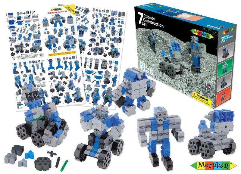 Klocki Morphun 7 Robotów Box - 80 El.