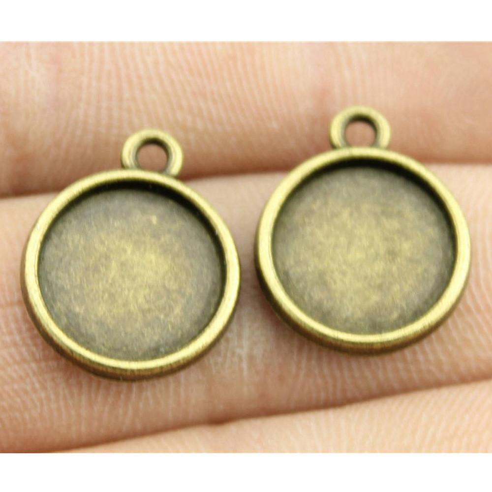 Fit Round 12mm Glass Cabochon Base Setting Tray Accessories Parts Men Jewelry New Arrivals Cheap Cute Stuff