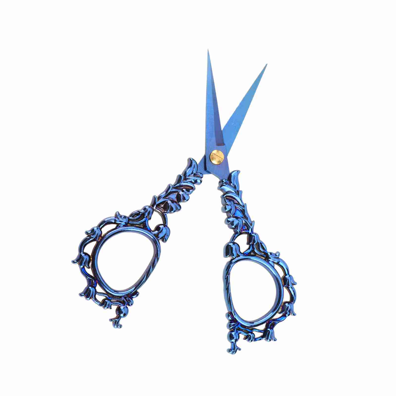 

Вышивальные ножницы Маленькие Острые Ретро Европейский стиль для шитья Резка бумаги Вышивка крестом синий