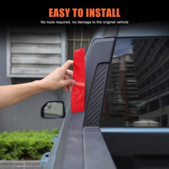 Reflektierende rote Heckscheiben-Spoiler-Säulenabdeckung für Ford Maverick 22-25