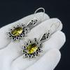 Citrine Gemstone Earring, Citrine Oval Gemstone Earring 925 Sterling Silver Earring, Citrine Birthstone Earring, Women's Earring Gifts