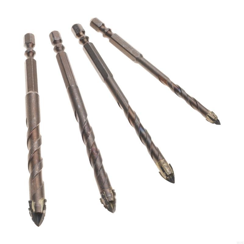 6/8/10/12mm Eccentric Drill Bits Four Eccentric Twist Drill Bit Set M68E