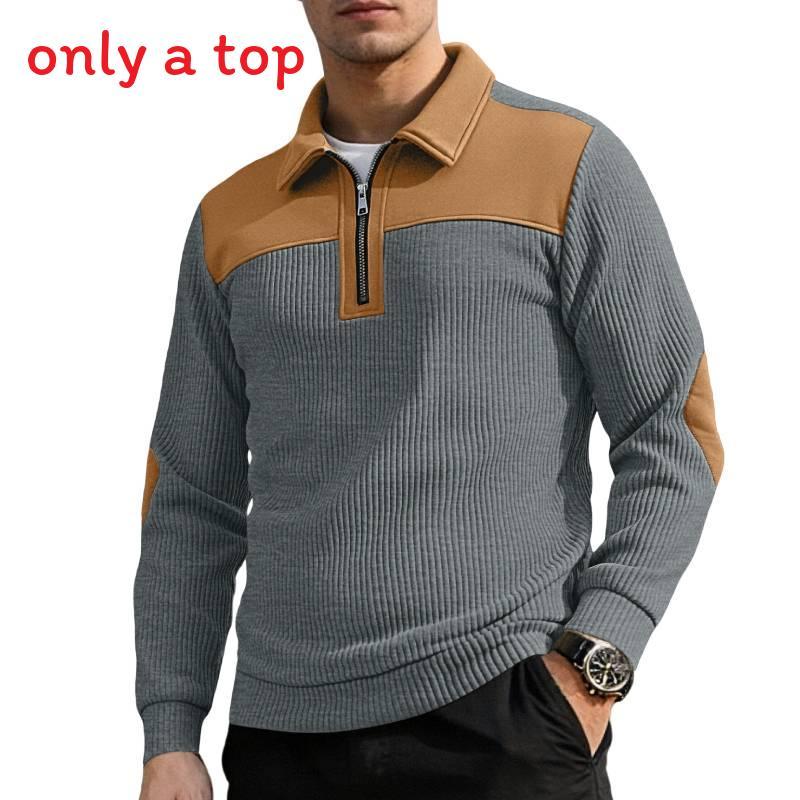Mens Knitted Polo Shirt With Embroidery For Casual Office Winter Wear