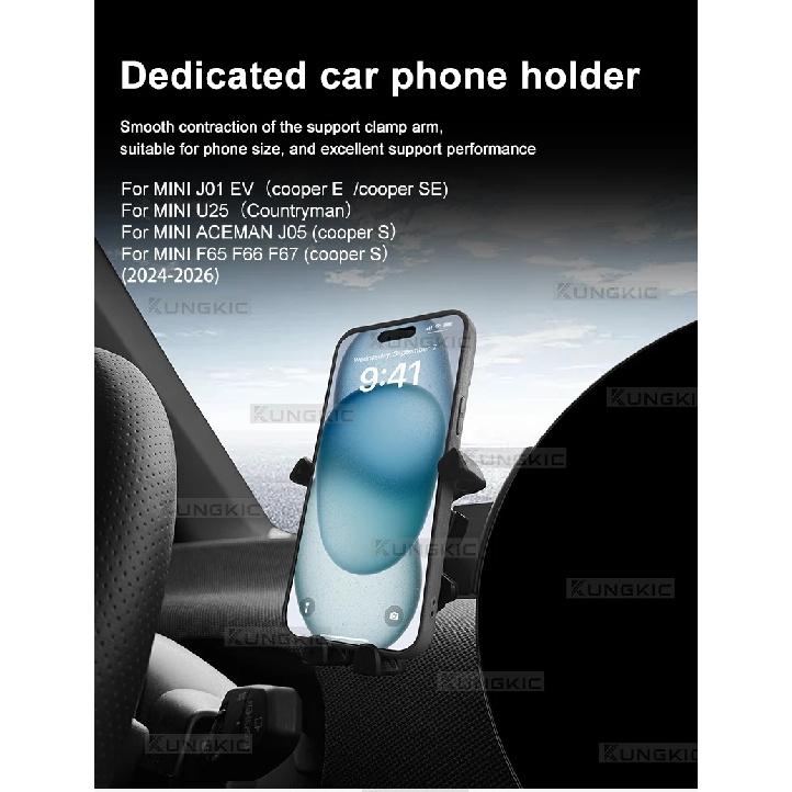For Mini Cooper S E SE Countryman U25 J01 EV J05 Aceman F65 F66 GPS Gravity Phone Holder Bracket Mount Accessories LHD RHD Black