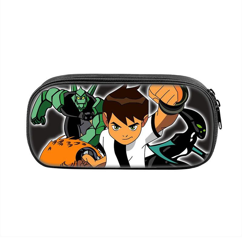 Trousse à Crayons Ben10 pour Enfants Grande Capacité en Nylon Organisateur de Papeterie pour Étudiant Utilisation Scolaire