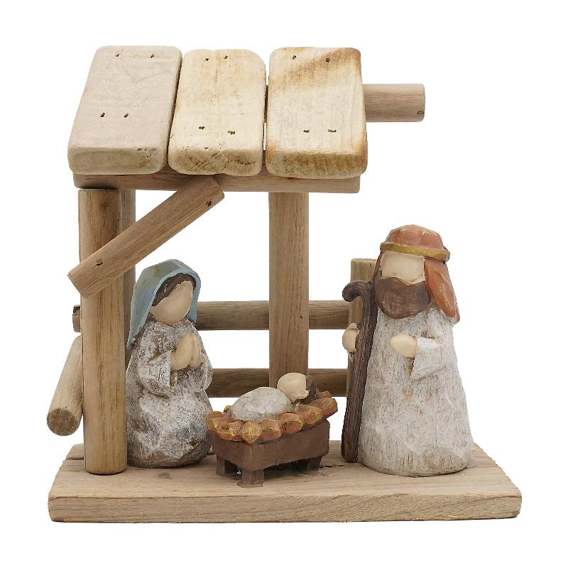 People Christmas Manger Camino Crafts Home Decoration Sculpture Decorations Creative Resin Gifts