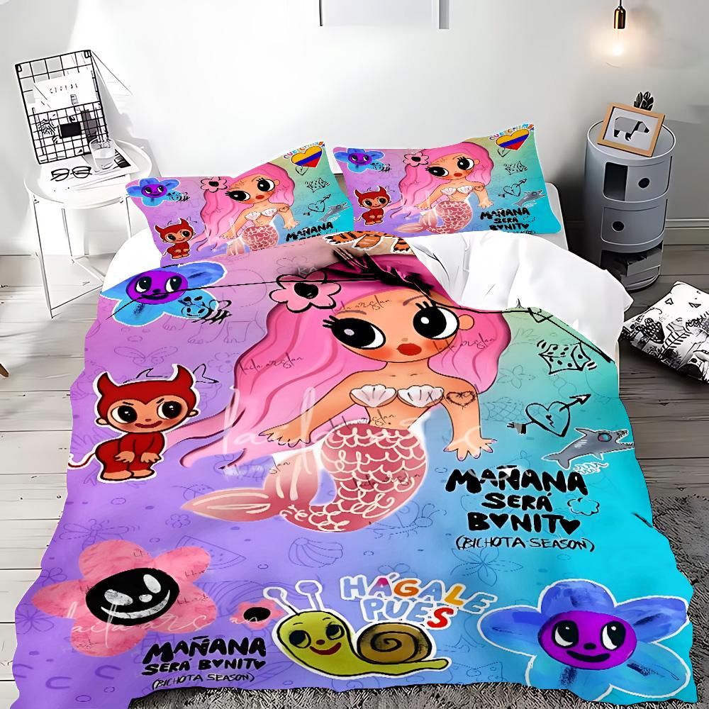 Mode Manana Sera Bonito Karol G Bettwäsche-Set mit Bettbezug und Kissenbezügen für Erwachsene und Kinder Jungen und Mädchen Schlafzimmerdekoration Geschenke