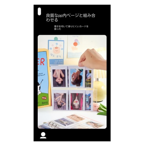 TAKEY Card File, Cute Trading Card Case with Clear Window, Perfect for Korean Idol Cards, Photos, and More, Perfect As a Gift with Accessories (Pink [