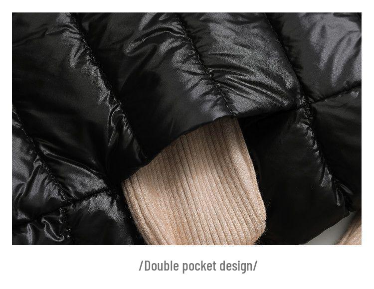 Women's Plus Size Lightweight White Duck Down Vest - Short Style for Middle-Aged & Elderly