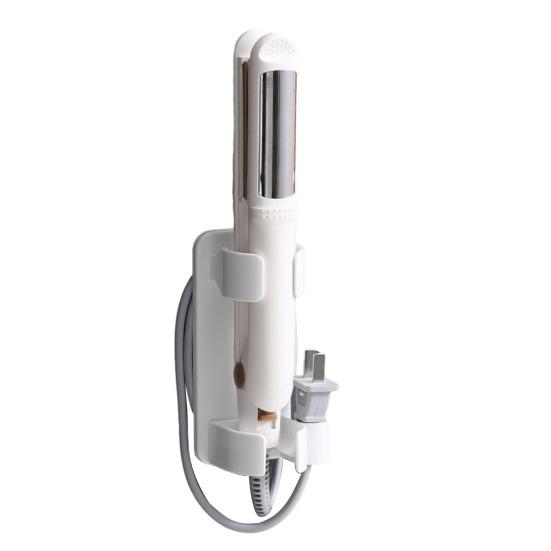 2 Pcs Curling Iron Storage Racks Wall-mounted Punch-free Adjustable Anti-slip Curling Iron Holder Hair Dryer Holder Hair Curler Holder Hair