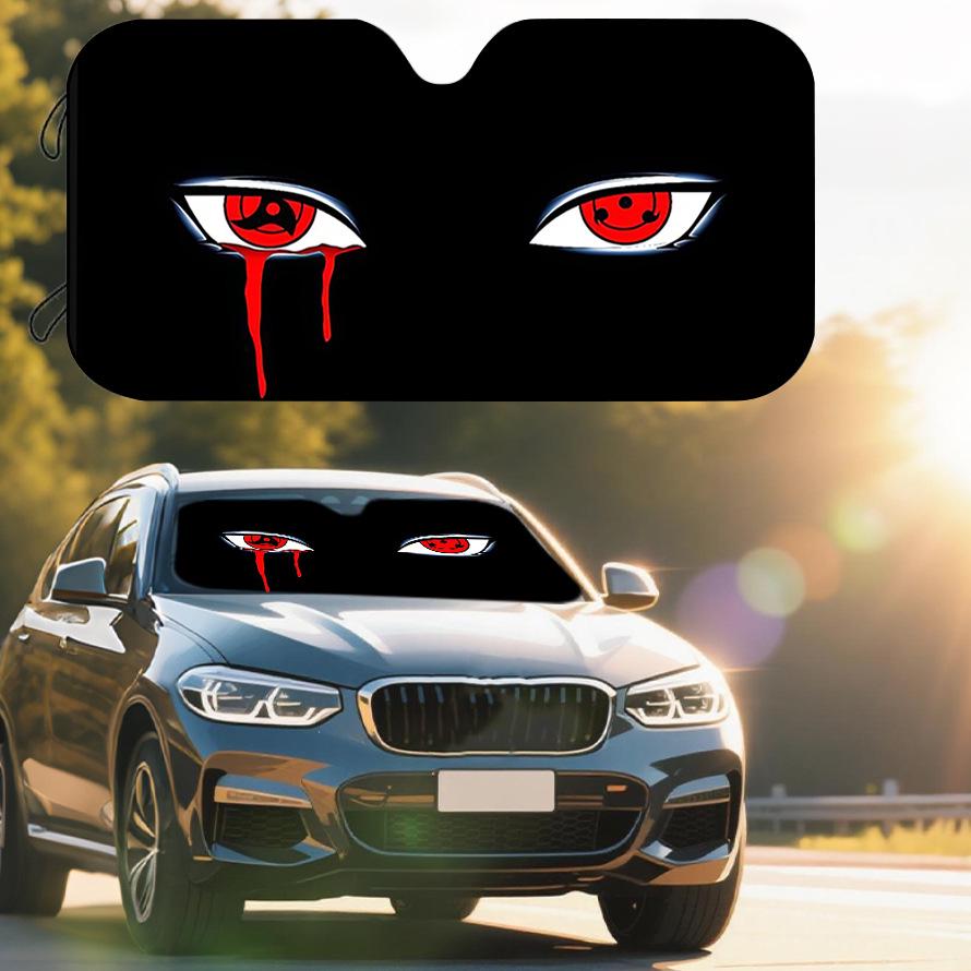 Car Windshield Sunshade - Cartoon Pet Design, Heat Insulation, UV Protection, Bubble Aluminum Film