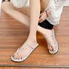 Flip-flop flat sandals women's 2025 summer new casual style toe sexy women's shoes comfortable soft sole not tired feet