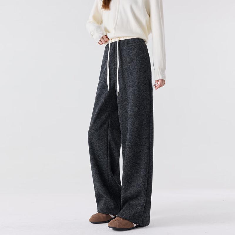 FivePlus Women's Knit Straight Wide-Leg Casual Pants