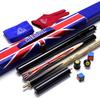 Black Scorpion CUESOUL 57" Handcrafted 3/4 Jointed Ebony Snooker Cue with Union Jack Design