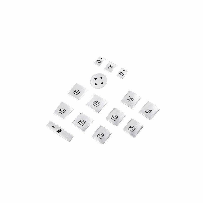 Silver Aluminum Window Switch Button Garnish Sticker For Benz C-Class 2010-2014