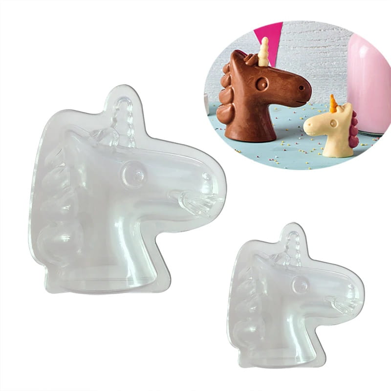 3D Unicorn Chocolate Polycarbonate Mold 2 Pcs