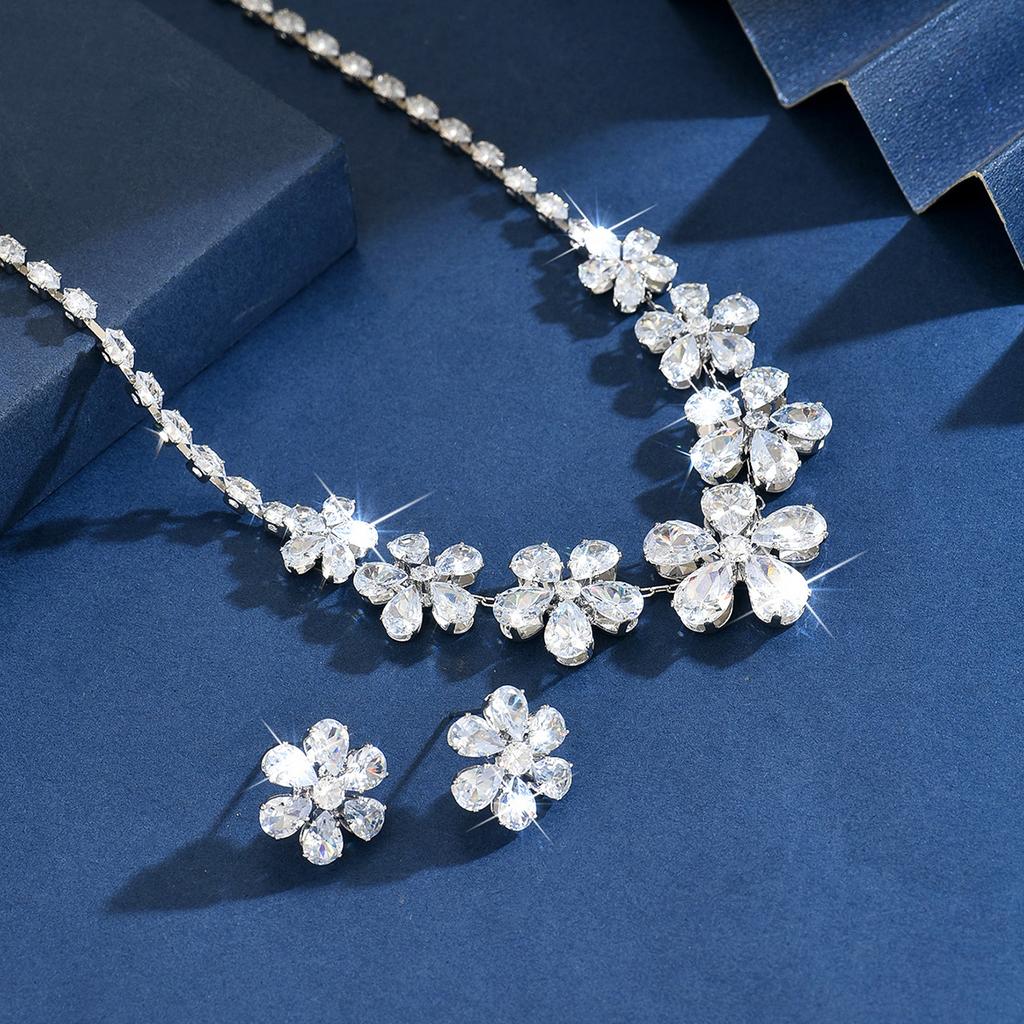 Classic Fashion Fashion Accessories, Necklace, Earrings, Two Piece Set, Wedding Match, Wedding Accessories, Female