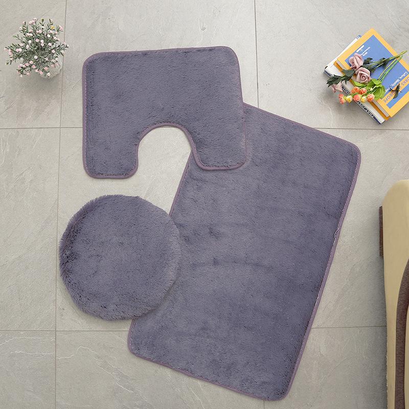 3pcs Bathroom Mat Set for Bathroom Silk Tie-Dye Toilet Soft Non Slip Rug Shower Carpets Toilet Lid Cover Floor Mats for Hallway