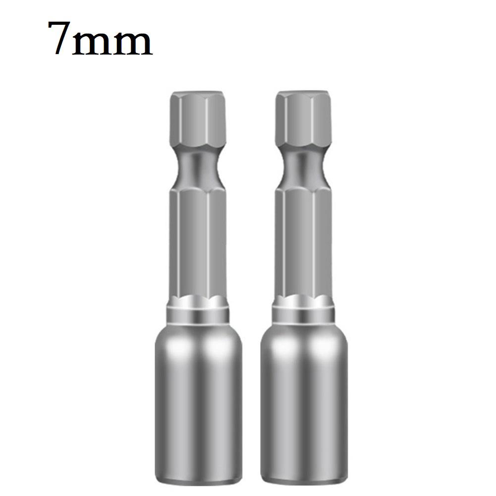 2 STÜCK 6-13mm Schlagnuss-Bit 1/4” Sechskantschaft Magnetische Mutter Schraubendreher Kraftbohrer Bit Set Adapter Schraubentreiber Reparaturwerkzeug
