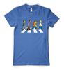 Cartoon Simpson Crossing Abbey Road Personalised Unisex Adult T Shirt