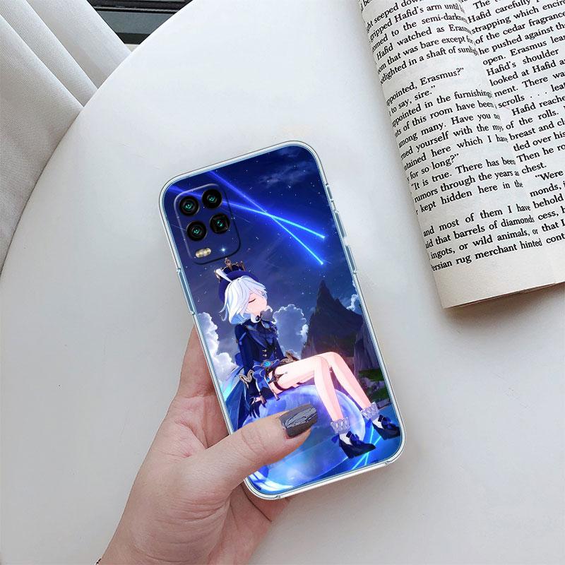 Genshin Impact Furina Transparent Phone Case for Motorola Moto G7 G8 G9 G84 G85 G73 G24 G15 Z2 Play Power Plus