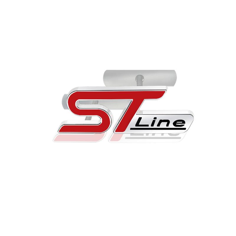 3D ST LINE Grille Emblem METAL Rear Trunk Car Badge sticker For Ford Focus x 2 3 FIESTA Kuga ESCAPE Vignale Mondeo EcoBoost